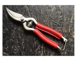 18 Cm Garden Shears - RED Leather Covering Branches