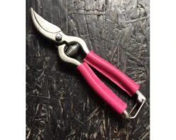 18 Cm Garden Shears - FUSHIA Leather Covering Branches