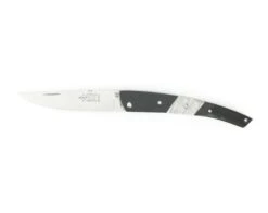 Le Thiers -Buffalo Handle - Middle Damas Bolster - Chiseled Spring/Platinum And Blade