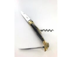 Laguiole Tradition 12 Cm - 2 Brass Bolsters - 3 Pieces - Blond Horn - T12 Steel -Sabatier 6d1696bee7835dd96f75f90fc20b01bf 60125 40 11602