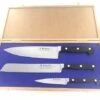Sabatier Proxus - Oak Wood Box - 8" Cooking Knife - 8" Bread - 3 1/2" Parer