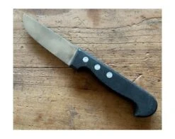 Sabatier Butcher 4 4/5in (11 Cm) - Stainless Steel - Black Plastic Handle - Ref 460