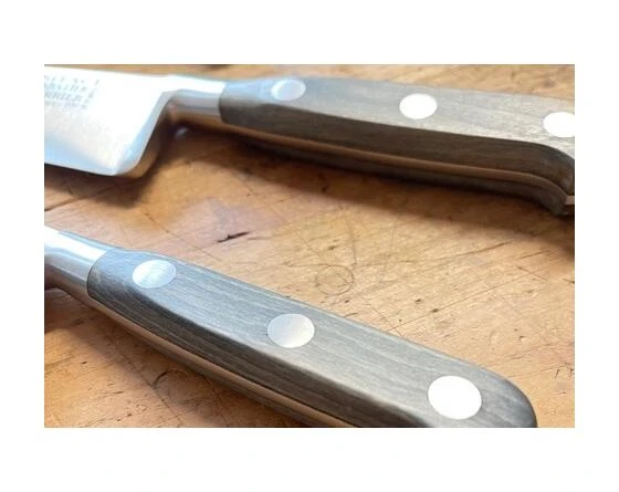 Sabatier Cooking Knife 8 In - Black Wood - Stainless Rivets 3 Sabatier Cooking Knife 8 In - Black Wood - Stainless Rivets - Image 3