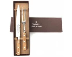Sabatier Curb Carving Set - Olive Wood Handle