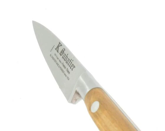 Sabatier Paring Knife 2 3/4 In - Carbon Steel - Olive Wood Handle 2 Sabatier Paring Knife 2 3/4 In - Carbon Steel - Olive Wood Handle - Image 2