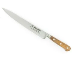 Sabatier Slicing Knife 8 In - Carbon Steel - Olive Wood Handle