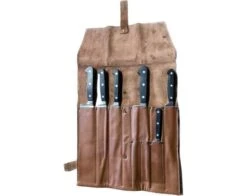 Sabatier Knives Case - LEATHER - VD - BROWN