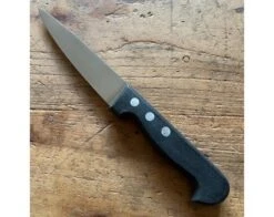 Sabatier Saigner 5 3/5 In (14 Cm) - Stainless Steel - Black Plastic Handle - Ref 463