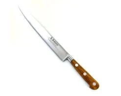 Sabatier Slicing Knife 12 In - Carbon Steel - Olive Wood Handle